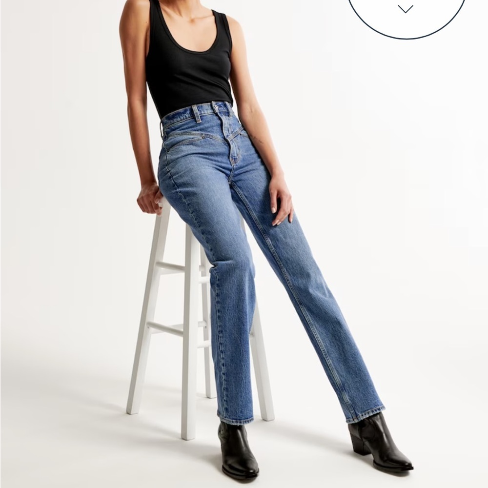 Abercrombie and Fitch Ultra High Rise 90s Straight Jean